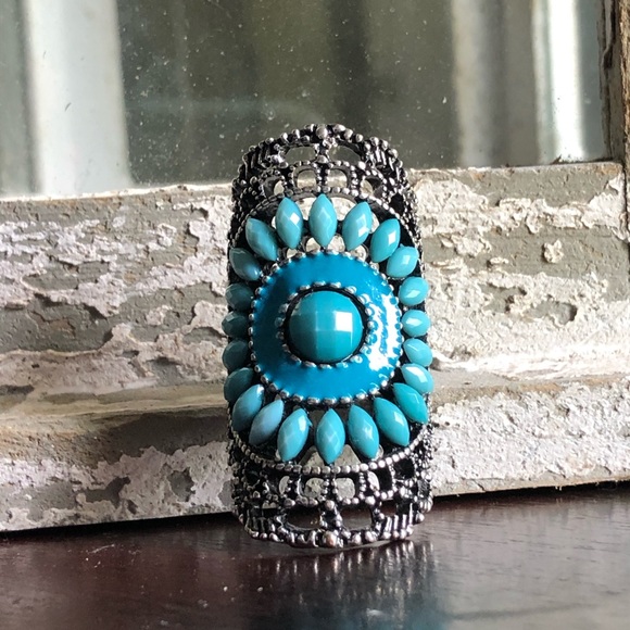 Large turquoise & silver ring💫 - Picture 6 of 6